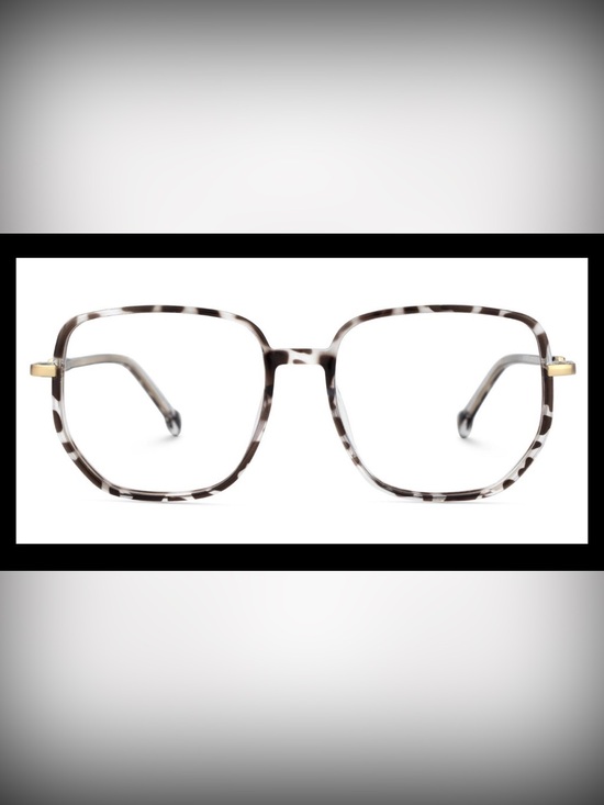 Zeelool Accessories - Tortoiseshell Square Women's Glasses - Subtle Gray Pattern